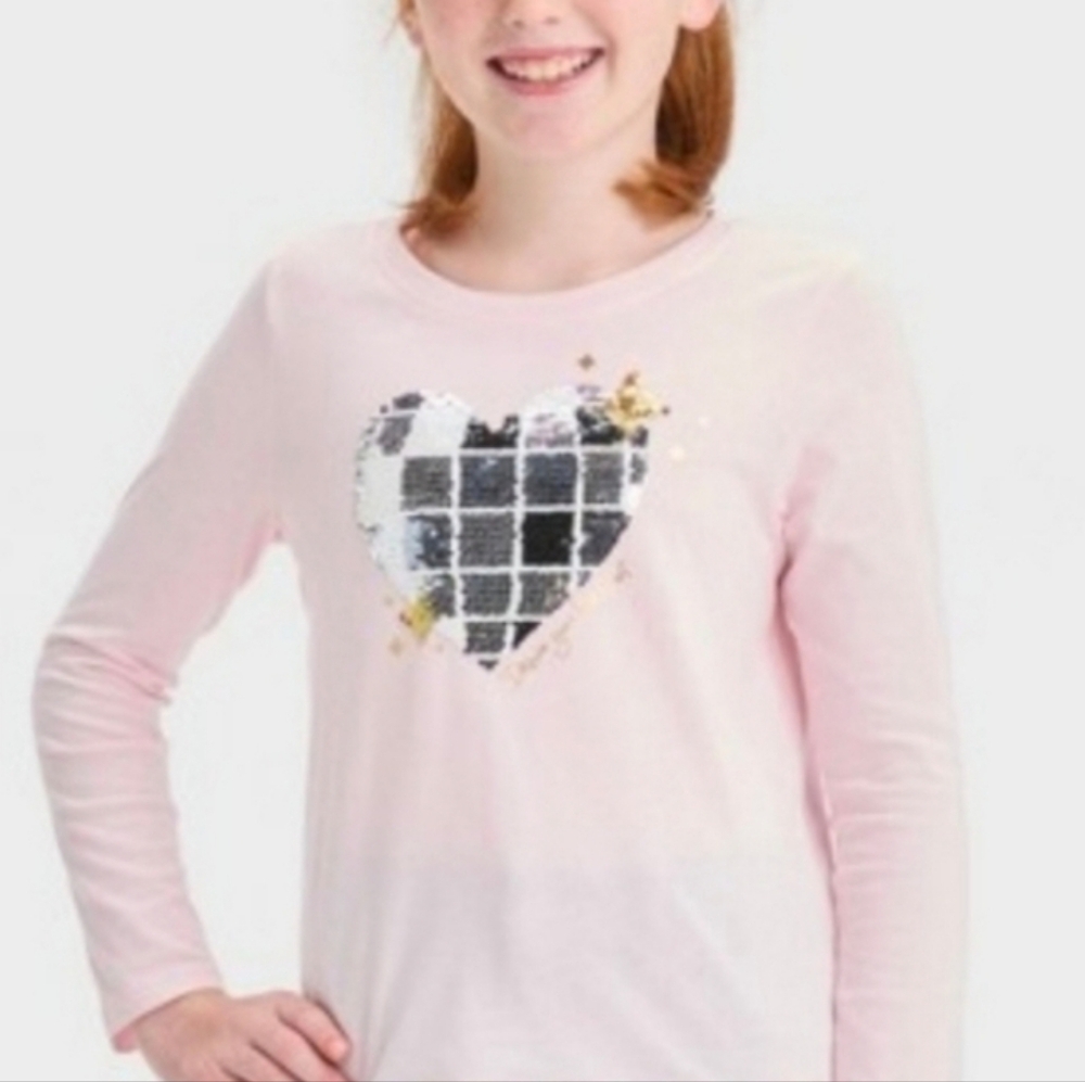 ❤️10/$13 New Pink Heart Graphic Kids Shirt